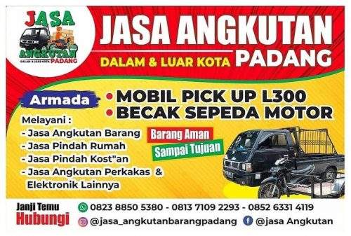 Sewa Pick up Padang – Jasa Angkutan Barang